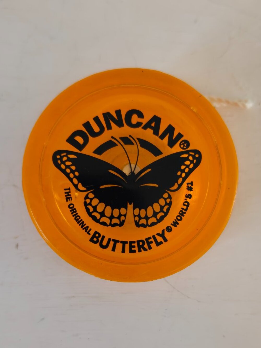 Vintage Duncan Neon Orange Butterfly Yo-Yo 80s-90s